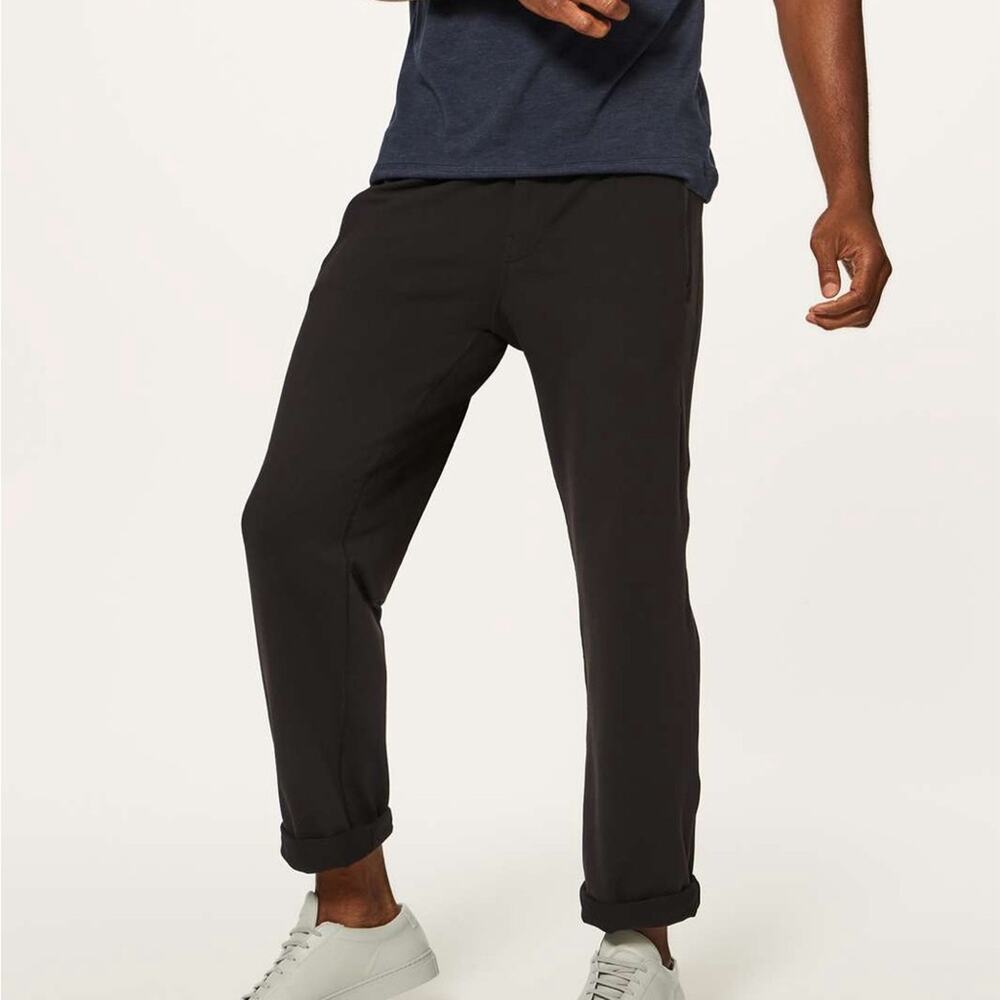 Lululemon Discipline Pant 32" Black Luon Straight Leg Lounge Stretch Size Large